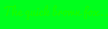 Image with Font Color 11FF00 and Background Color 00FF1C